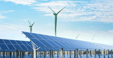 solar, wind and water power