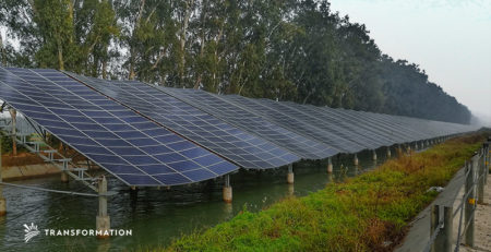 solar panels in water