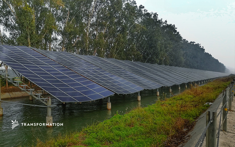 solar panels in water