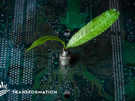 Green Leaf on Microchip