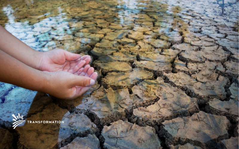 washing hands on the ground