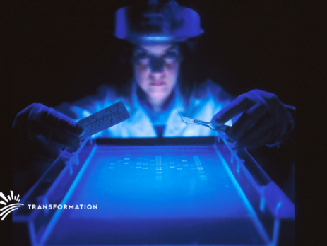scientist testing