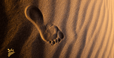 footprint on sand
