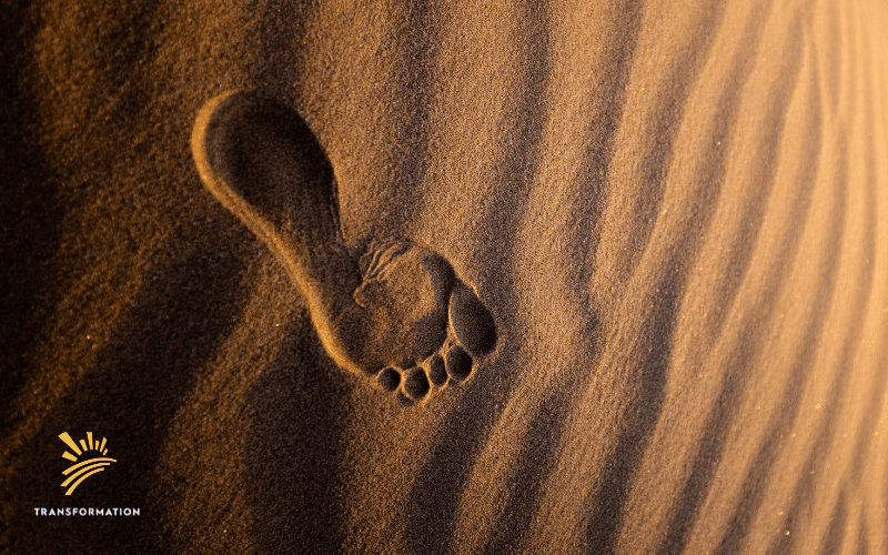 footprint on sand