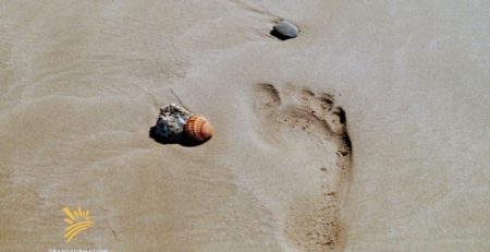 footprint on sand