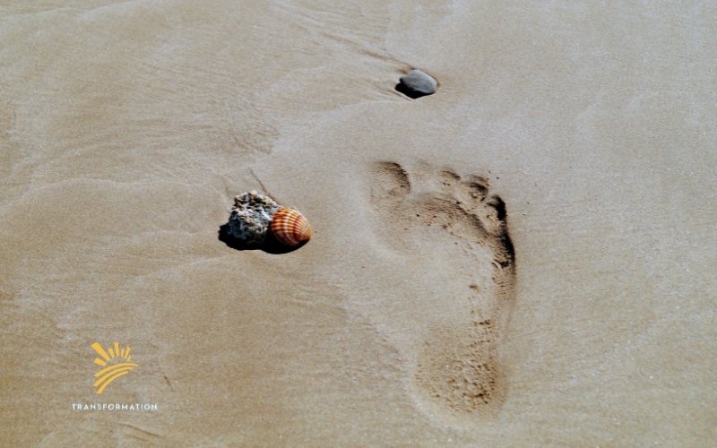 footprint on sand