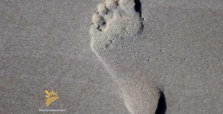 footprint on sand
