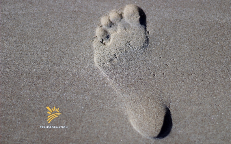 footprint on sand